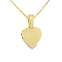 Geelgouden graveerhanger Hart 8mm breed