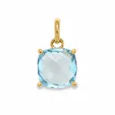 Geelgouden hanger met Topaas 8x8mm
