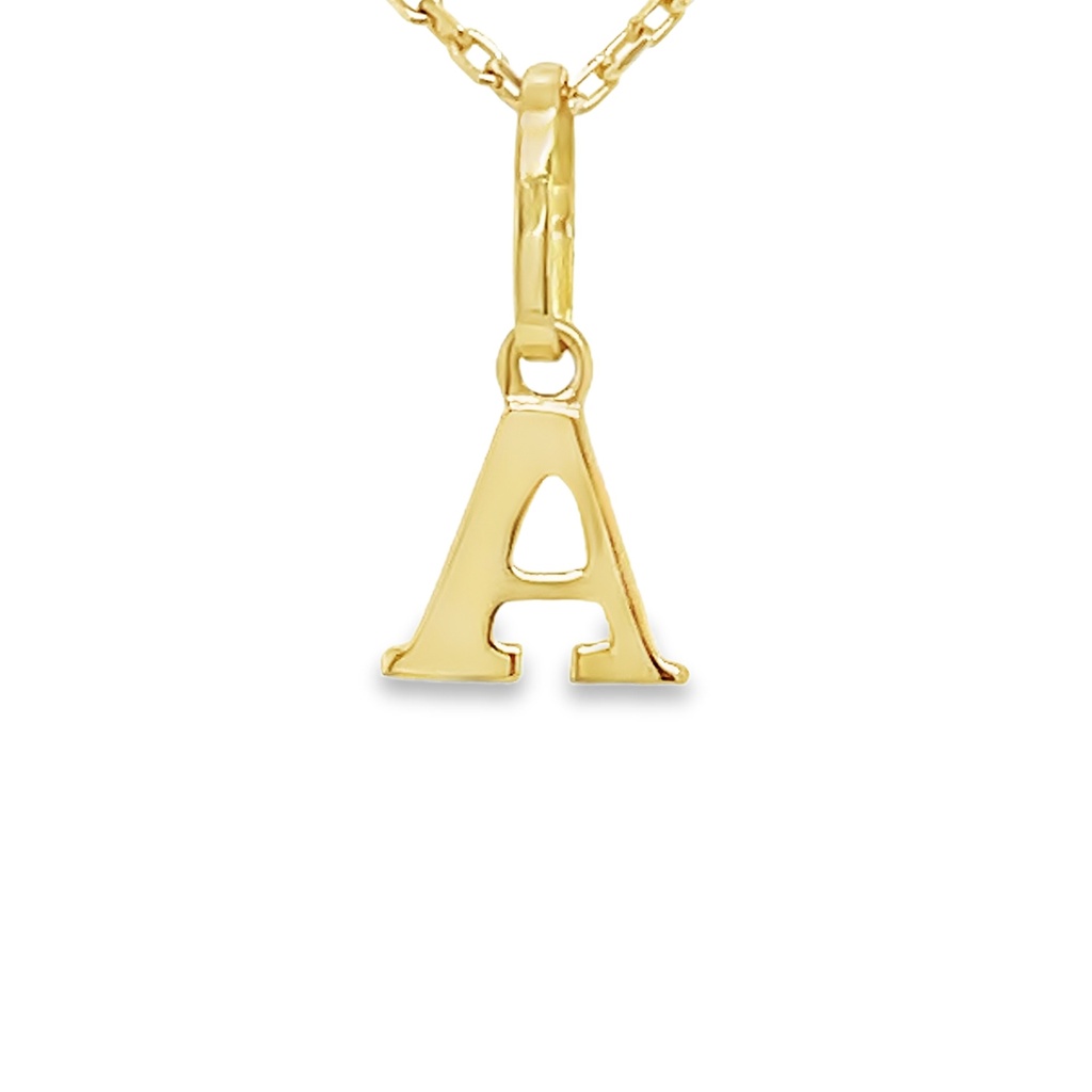 Yellow gold pendant Letter A-Z