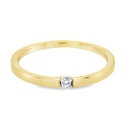 Bicolor gouden ring met 0,03 karaat diamant