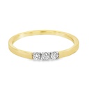 Bicolor gold ring with 0.09 carat diamond