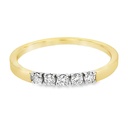 Bicolor gold ring with 0.15 carat diamond