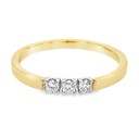 Bicolor gold ring with 0.13 carat diamond