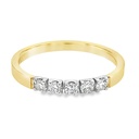 Bicolor gold ring with 0.21 carat diamond