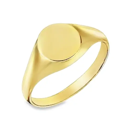 Geelgouden monogramring gepolijst