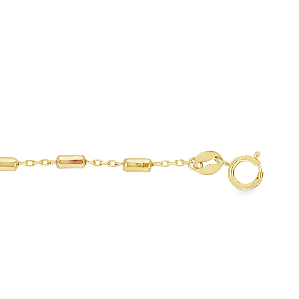 Geelgouden armband ankerschakel met Staafjes