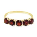 Geelgouden ring met Granaat