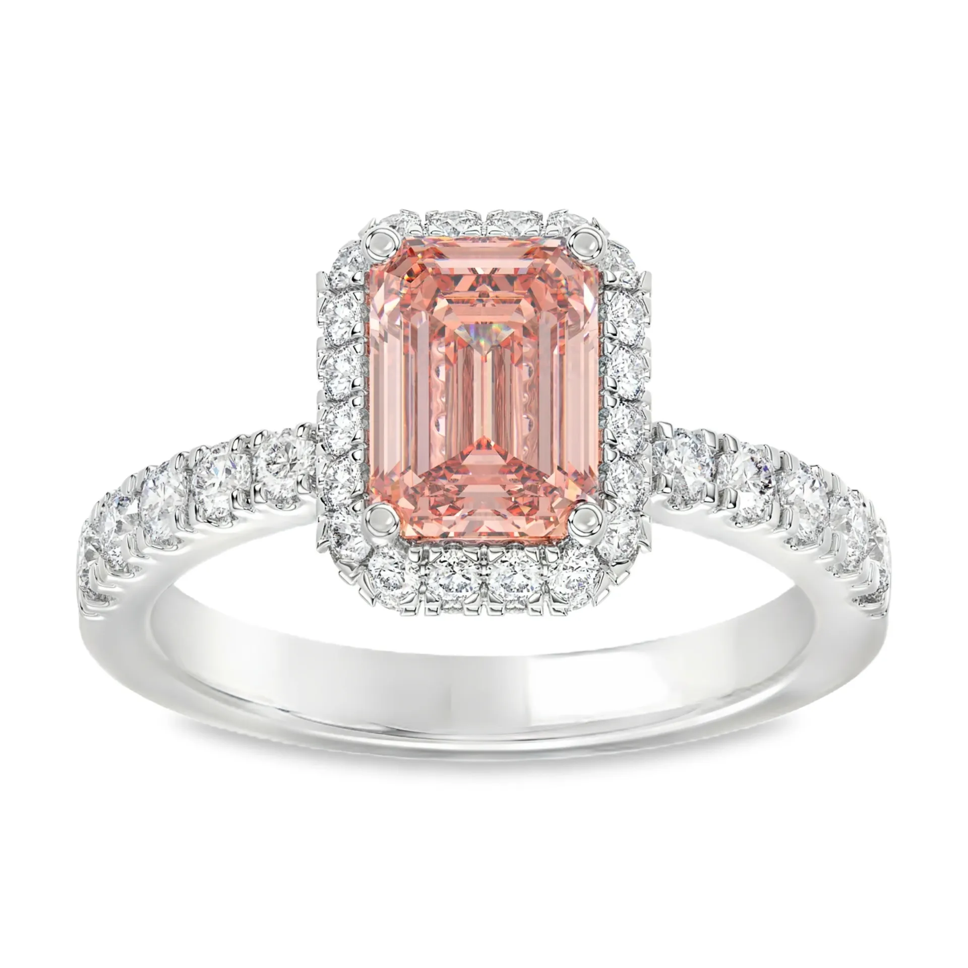 [WRL2404-55] Witgouden ring met roze Labgrown diamant – totaal 4,00ct (17,5 / 55)
