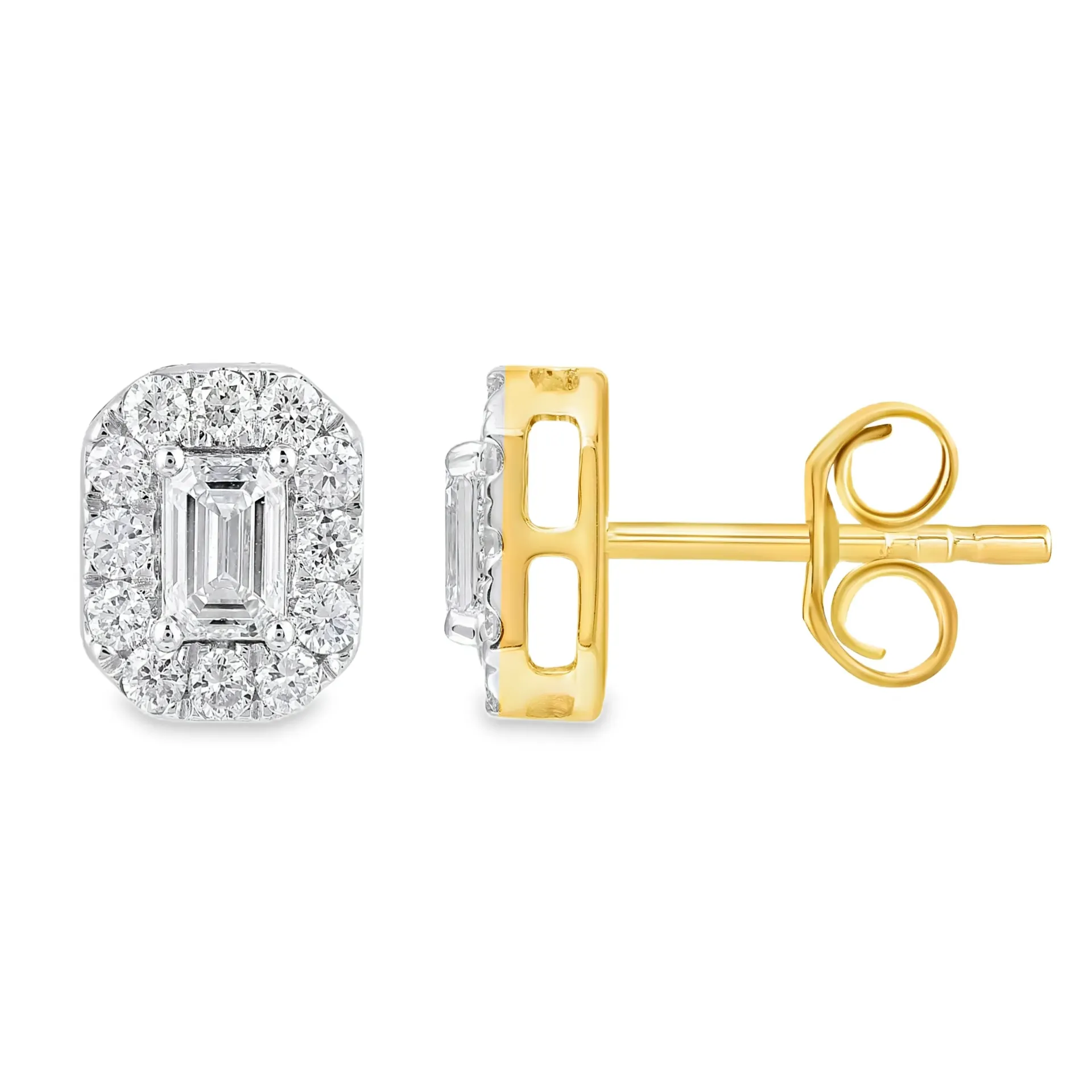 Geelgouden oorstekers met 0,52ct Labgrown diamant