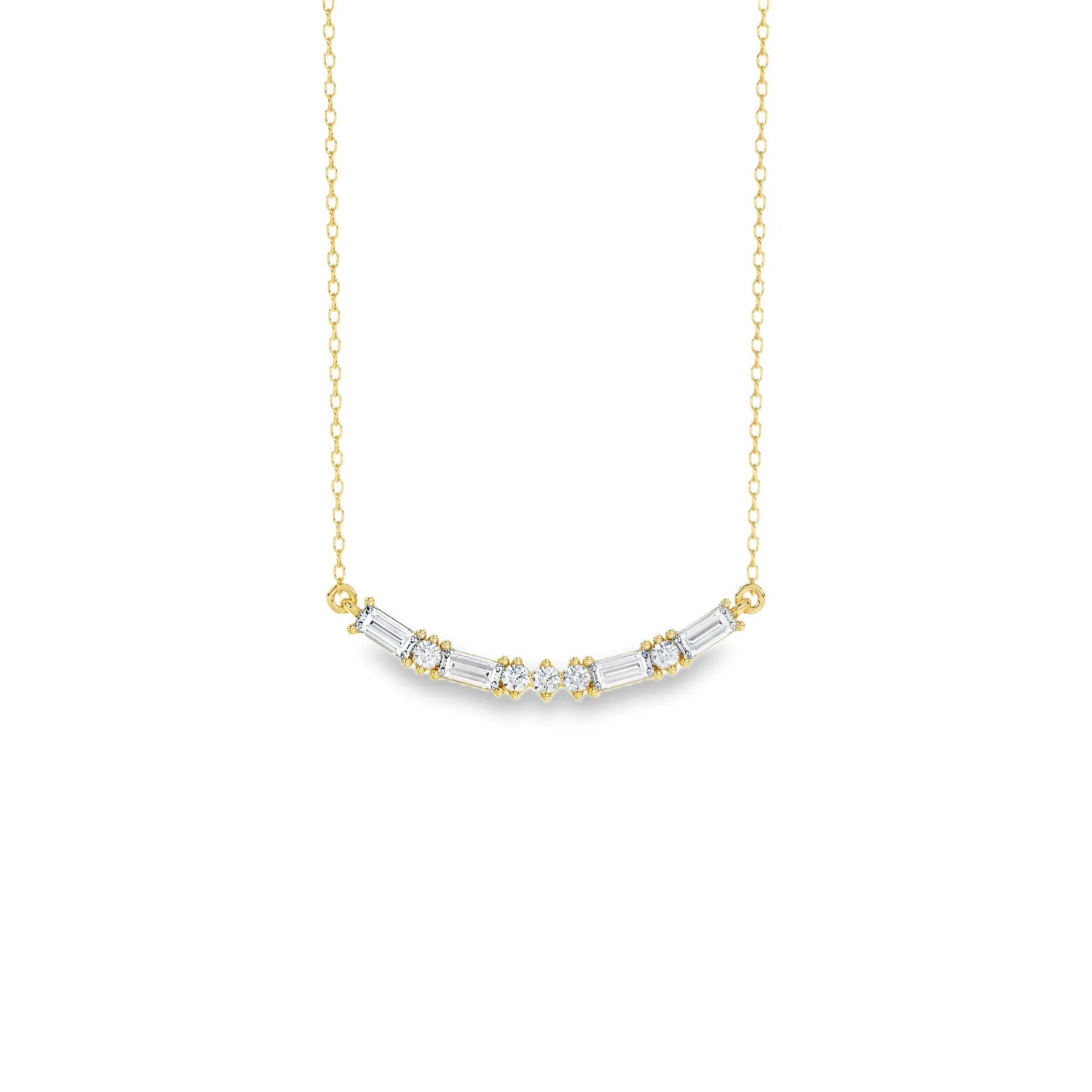 Geelgouden collier met 0,15ct Labgrown diamant
