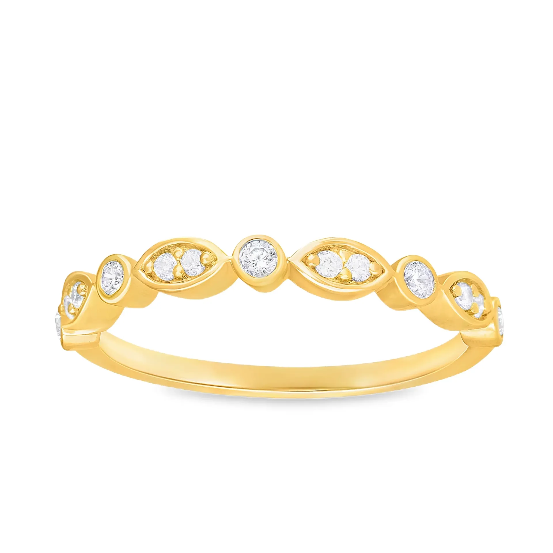 Geelgouden ring met 0,18ct Labgrown diamant
