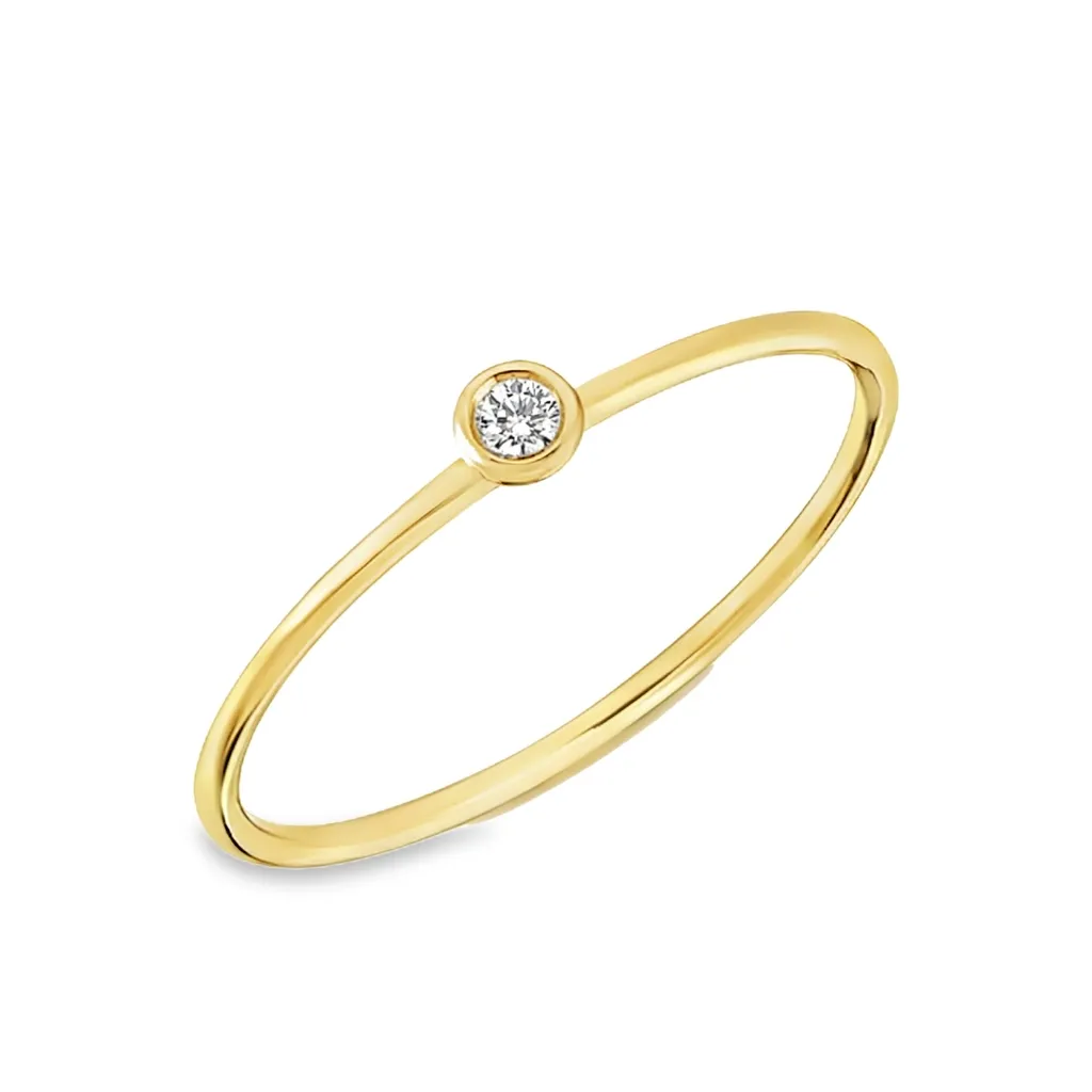 [NR2496-52] 9K ring solitair zirkonia rond (16,5 / 52)