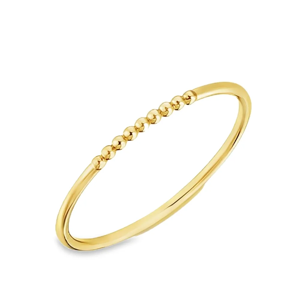 [NR2501-52] 9K ring met bolletjes (16,5 / 52)