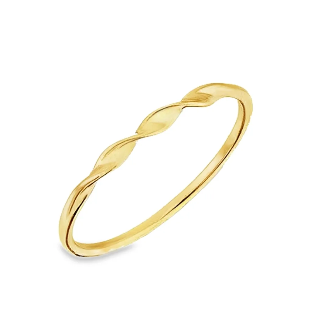 [NR2509-52] 9K ring fijn gedraaide band (16,5 / 52)