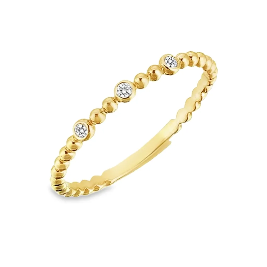 [NR2510-52] 9K ring bolletjes met Zirkonia (16,5 / 52)