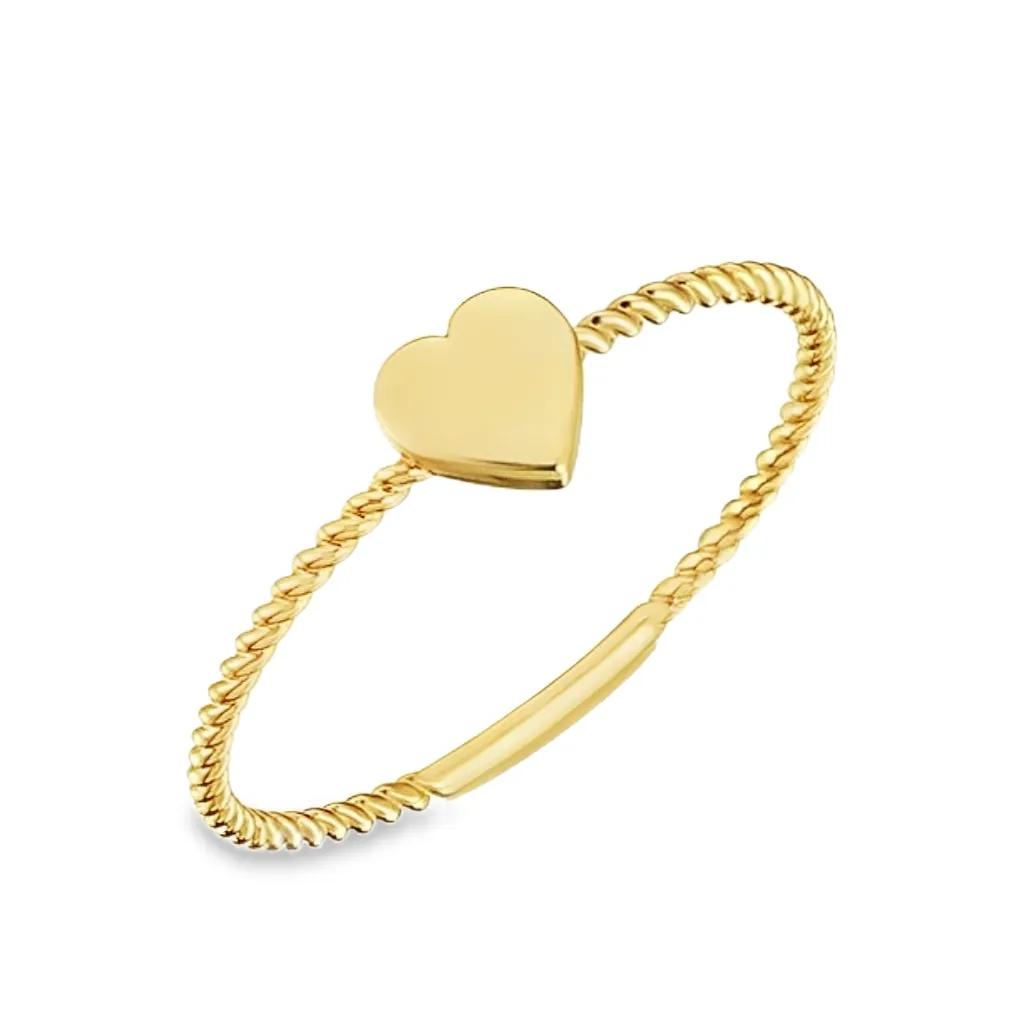 [NR2499-53] 9K ring met hartjes bovenzijde (16,87 / 53)