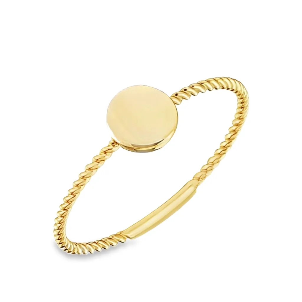 [NR2498-53] 9K ring met ronde bovenzijde (16,87 / 53)