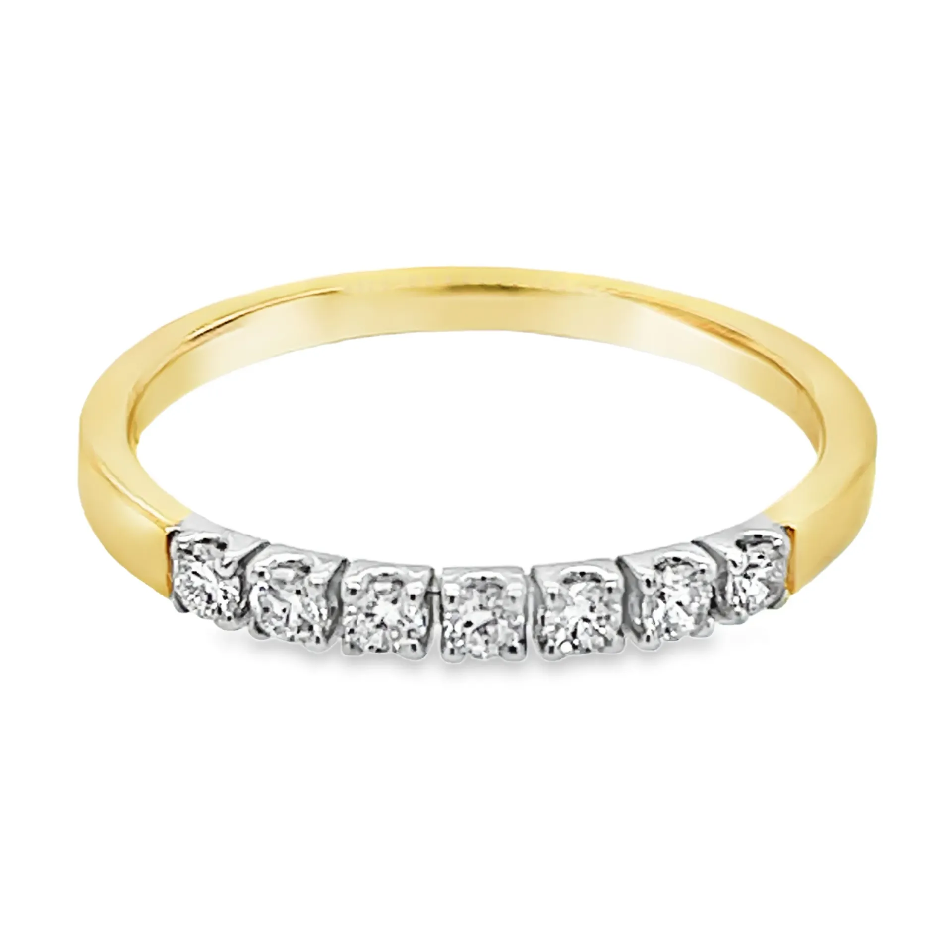 Bicolor gouden ring met 0,21ct diamant