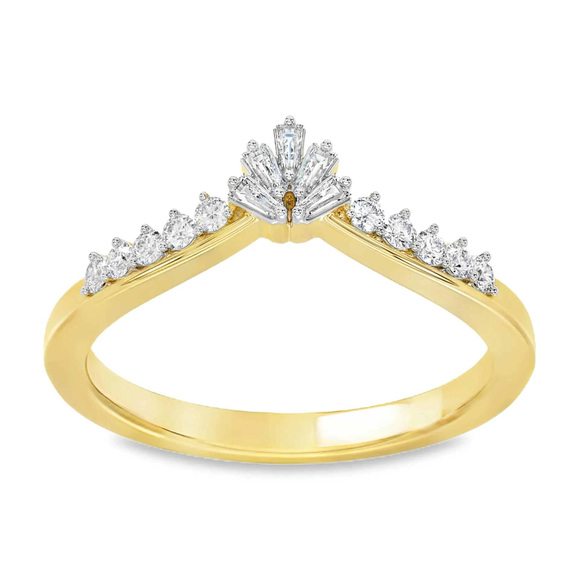Geelgouden ring met 0,20ct Labgrown diamant