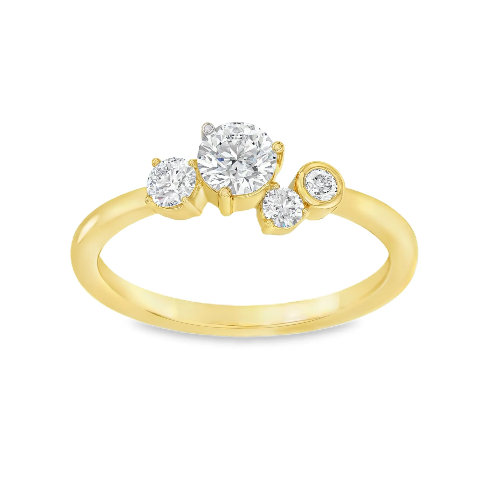 Geelgouden ring met 0,50ct Labgrown diamant