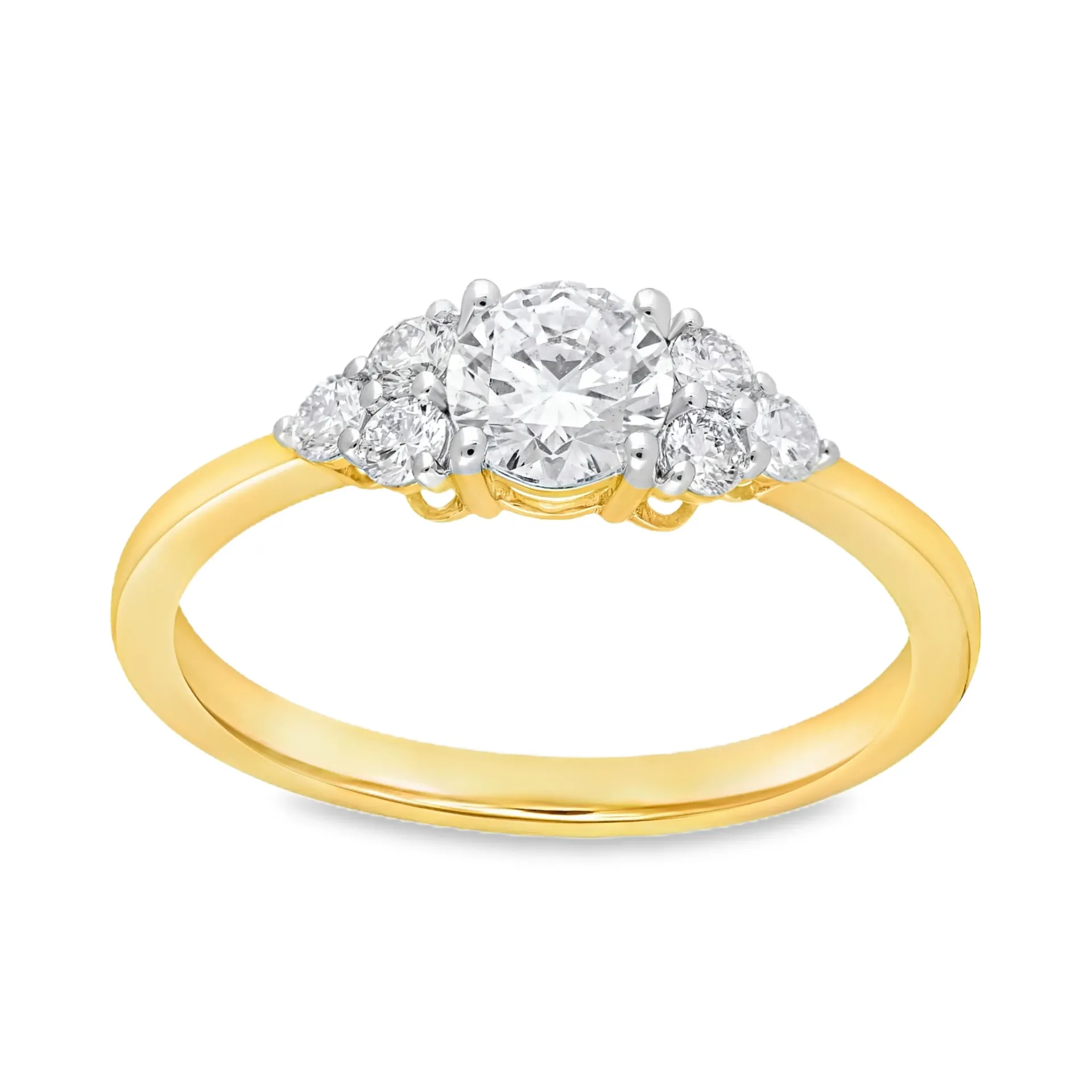 Geelgouden ring met 0,79ct Labgrown diamant