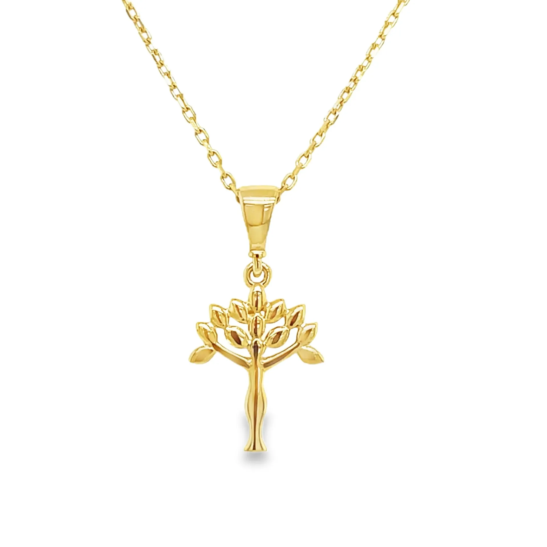 [GH2528] Geelgouden hanger Levensboom