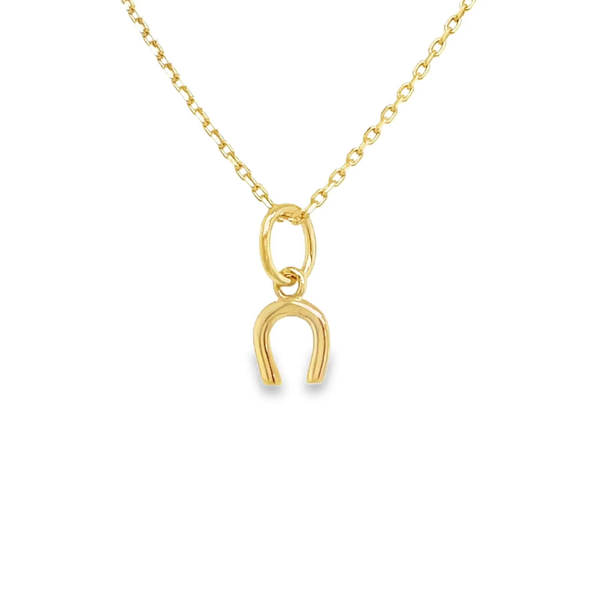 [GH2530] Geelgouden hanger Hoefijzer