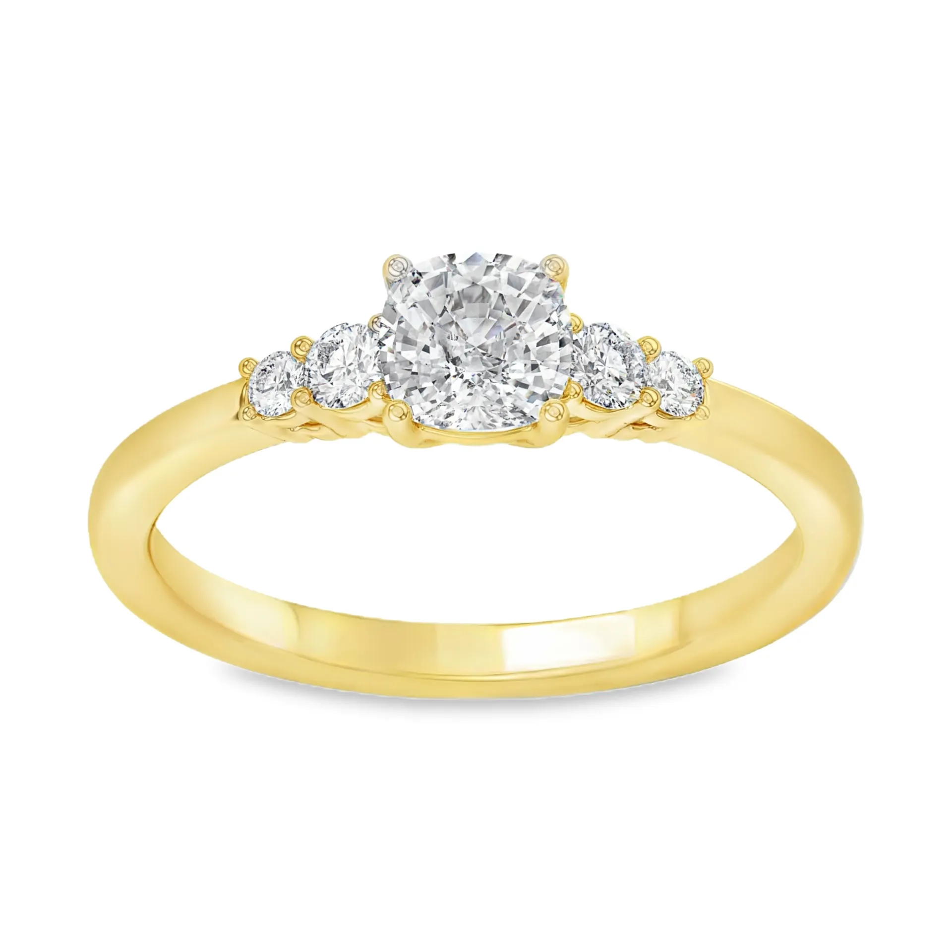 [GRL2536-52] Geelgouden ring 0,65ct Labgrown diamant (16,5 / 52)