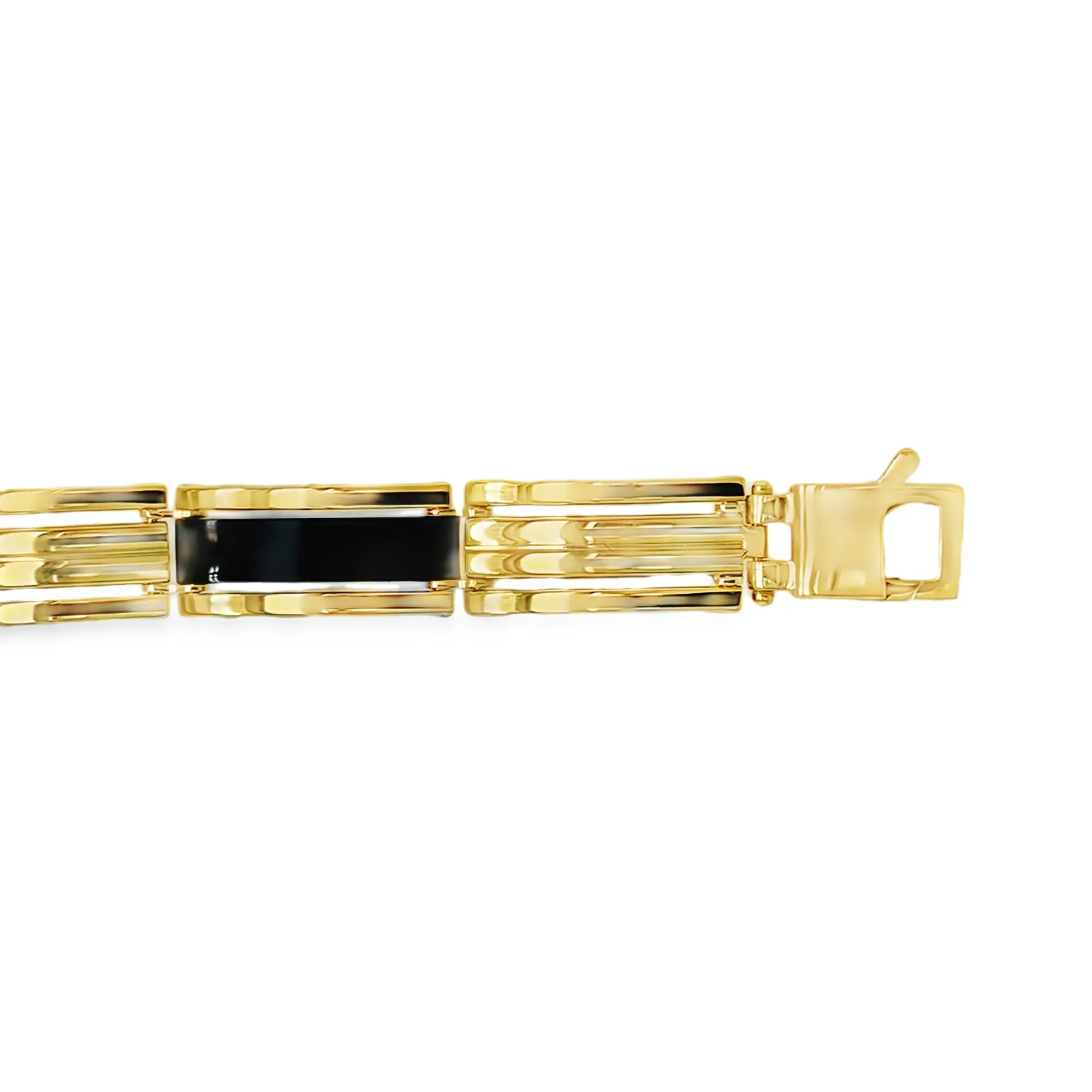 Bonded armband met donkere tussenschakel