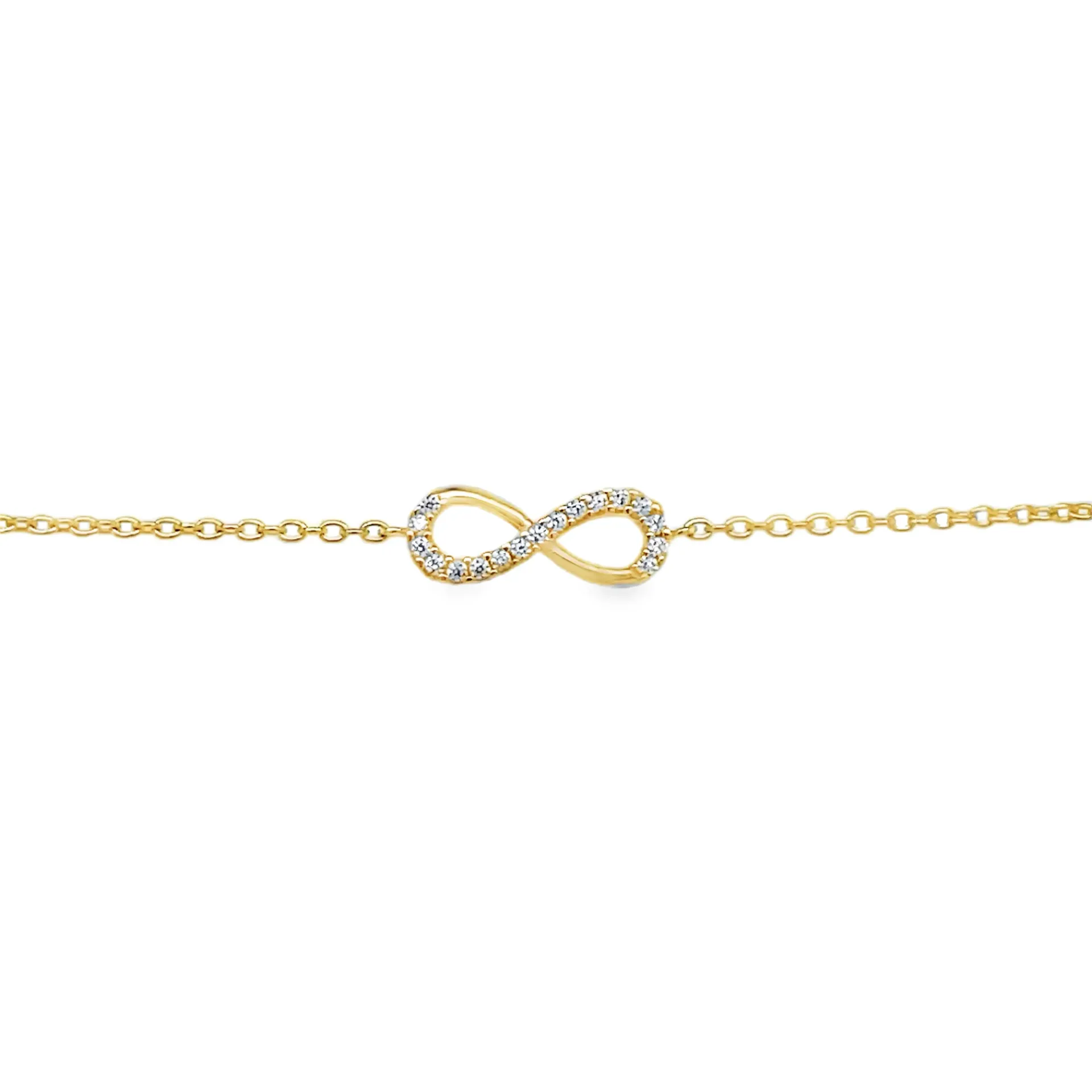 9K Armband met Infinity zirkonia