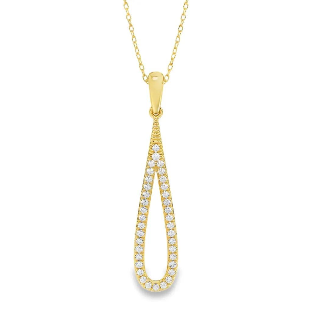 Geelgouden hanger met 0,16ct Labgrown diamant