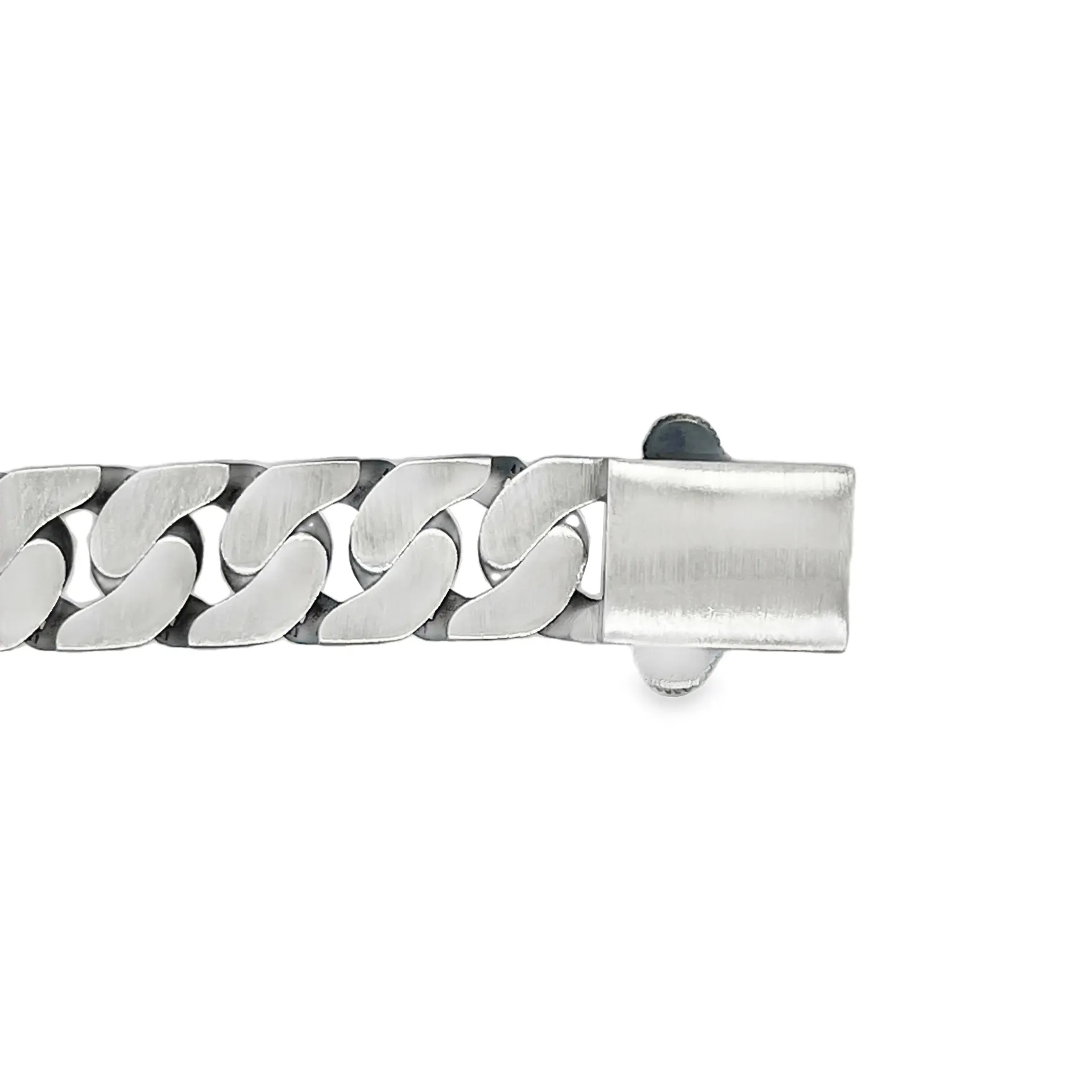 [ZA2624-21] Zilveren geoxideerde armband 10 mm - 21 cm