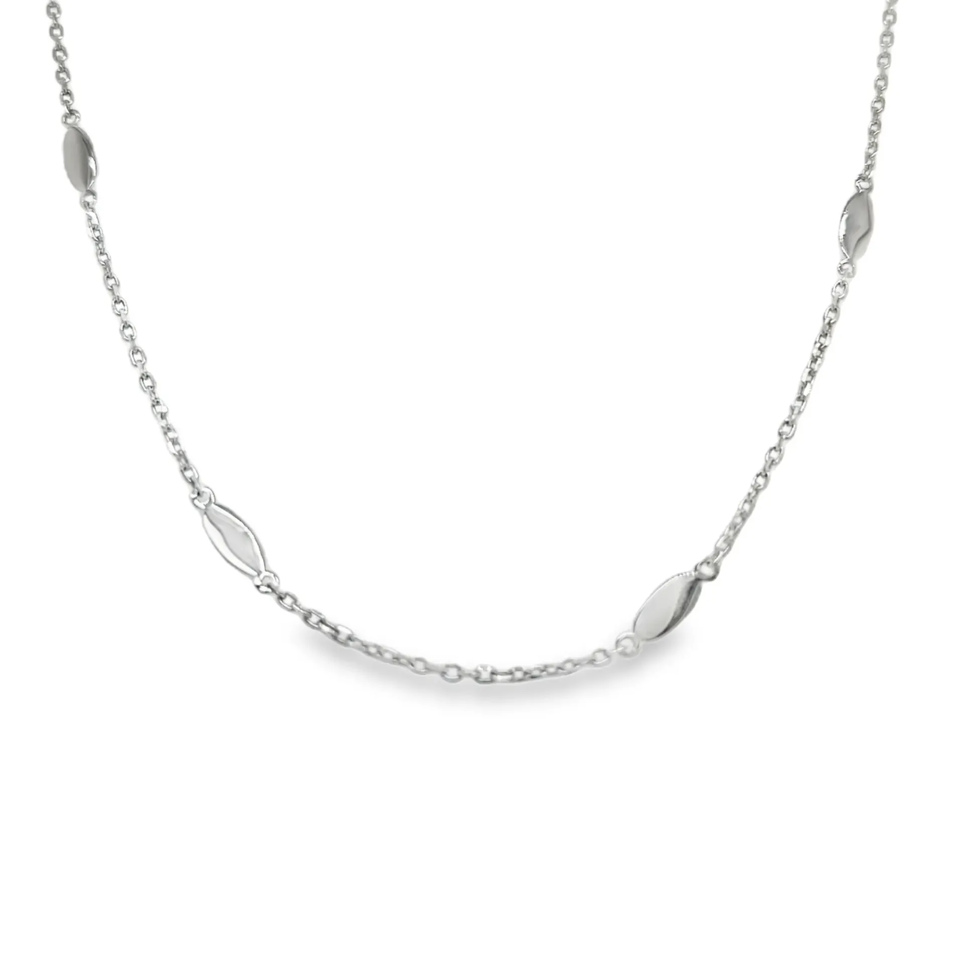 [ZC2627-47] Zilveren collier gerhodineerd 47 cm