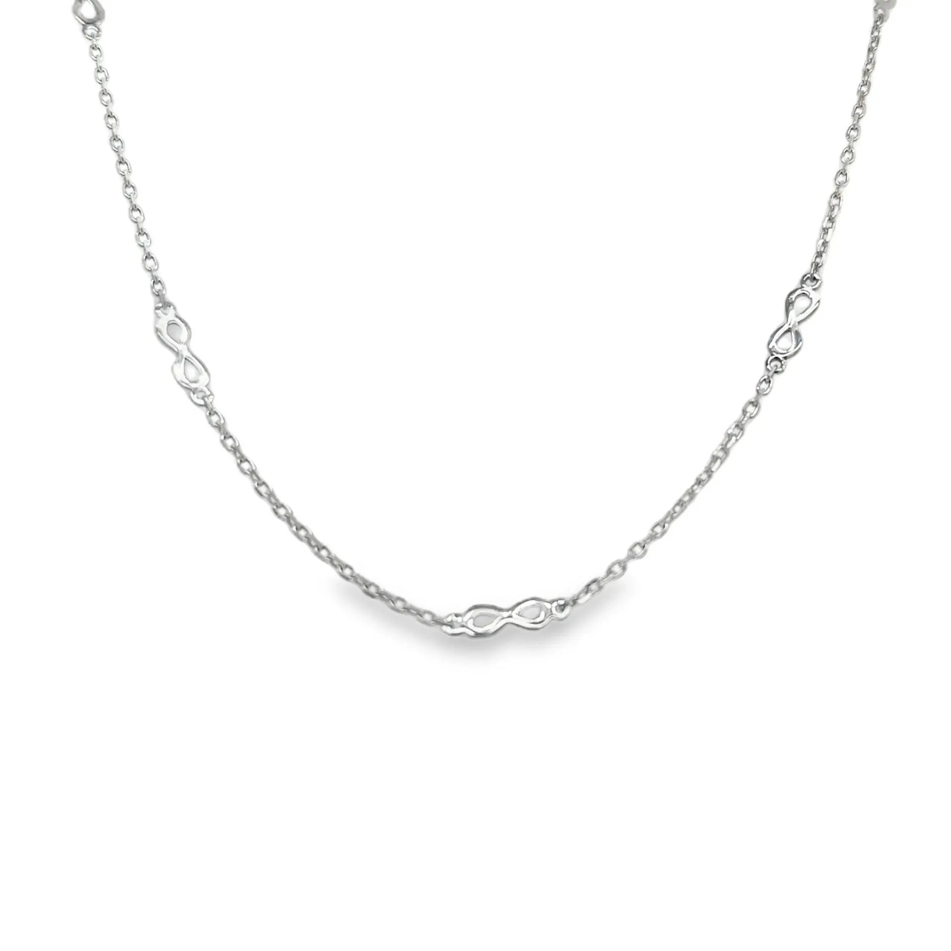 [ZC2629-47] Zilveren collier gerhodineerd 47 cm