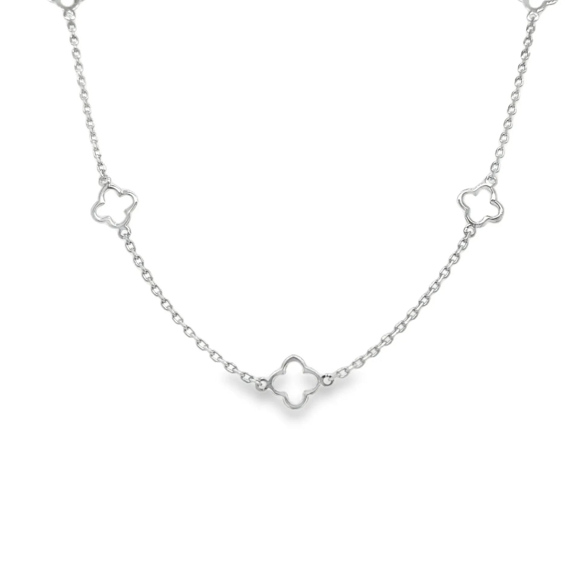 [ZC2632-47] Zilveren collier gerhodineerd 47 cm