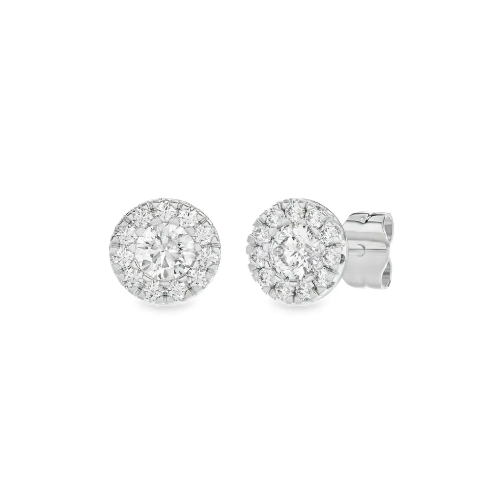 Witgouden oorstekers met 0,55ct Labgrown diamant