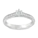 Witgouden ring met 0,50ct Labgrown diamant