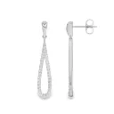 Witgouden oorhangers met 0,34ct Labgrown diamant