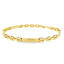 Yellow gold bracelet Fantasy 3.4mm wide