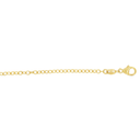 Yellow Gold Charm Bracelet Anchor Link Oval 16cm