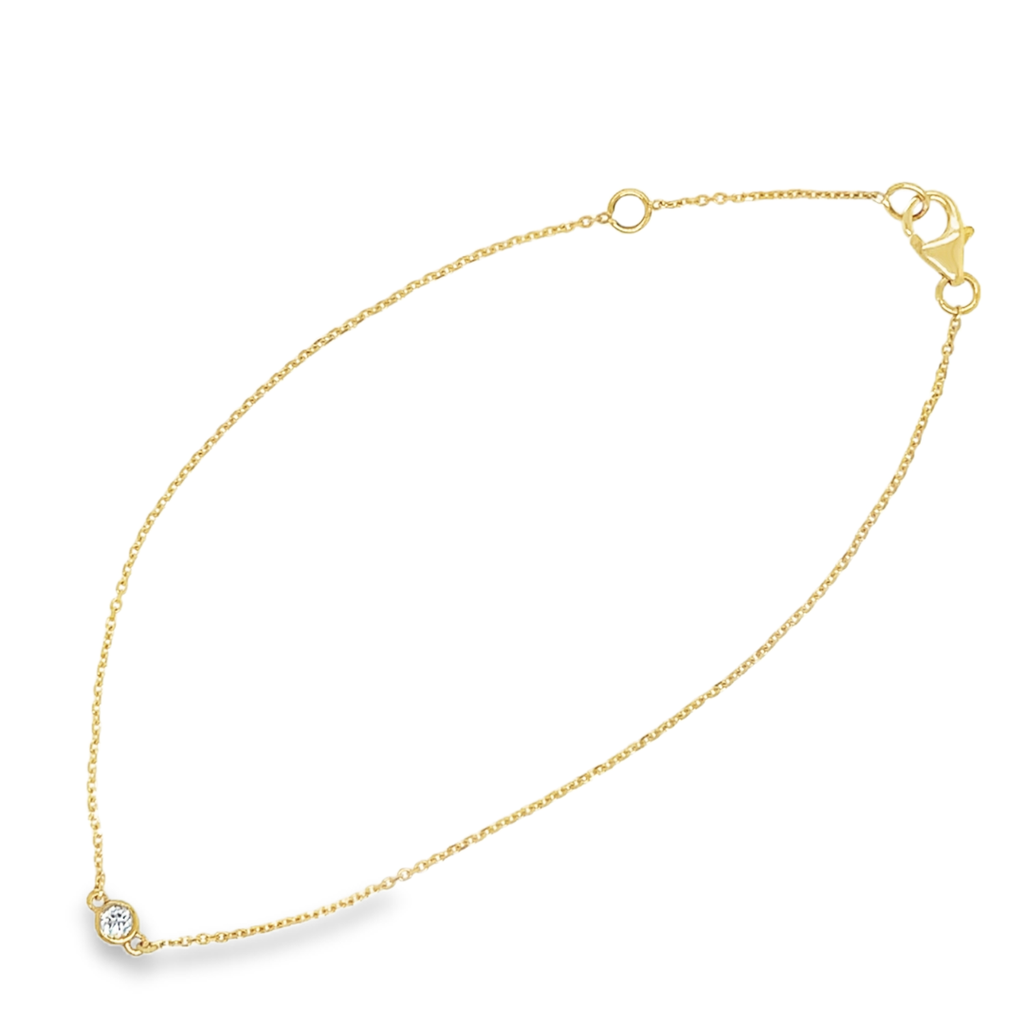[GAE0181] Yellow gold bracelet with Diamond 0.04 Carats
