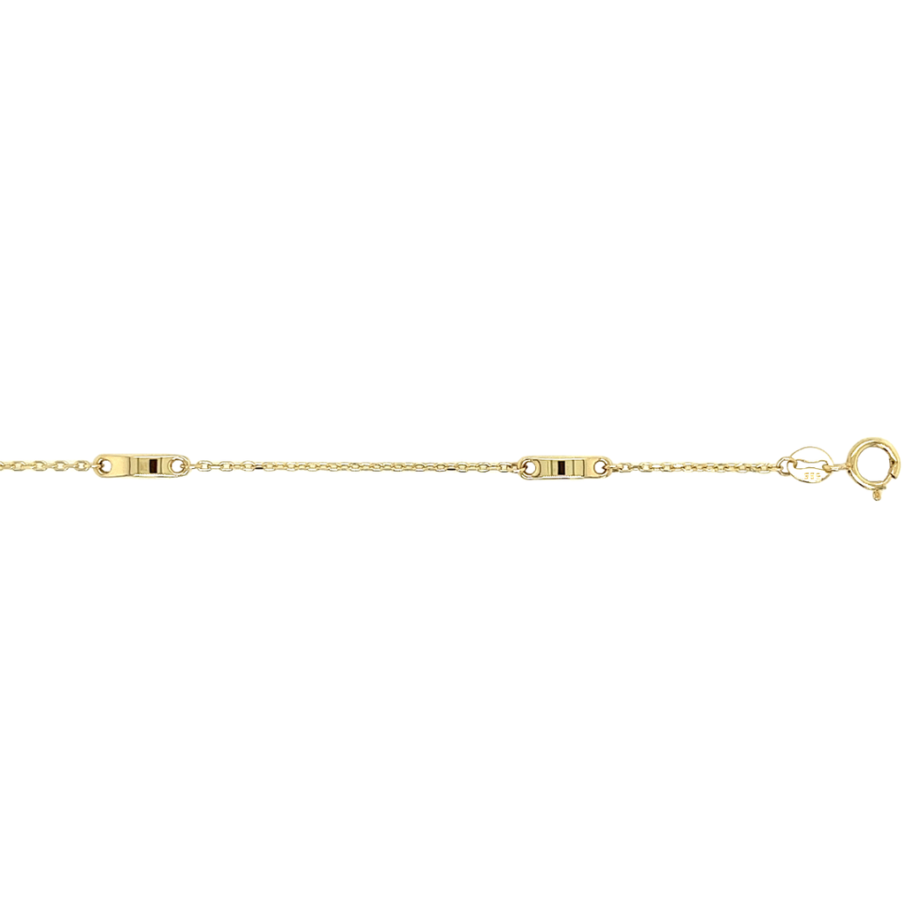 Geelgouden armband Fantasie ankerschakel