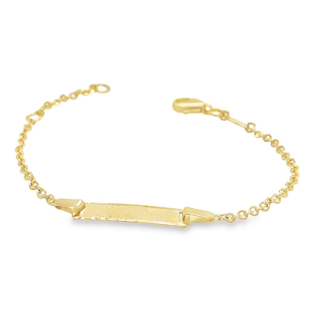 Yellow gold plate bracelet Fantasy matted