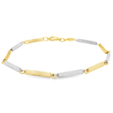 Bicolor gouden armband 2,6mm breed
