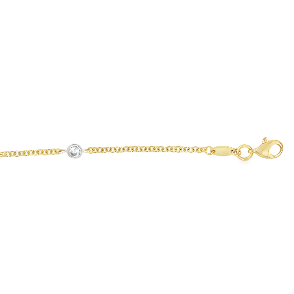 Yellow gold bracelet with Zirconia stones