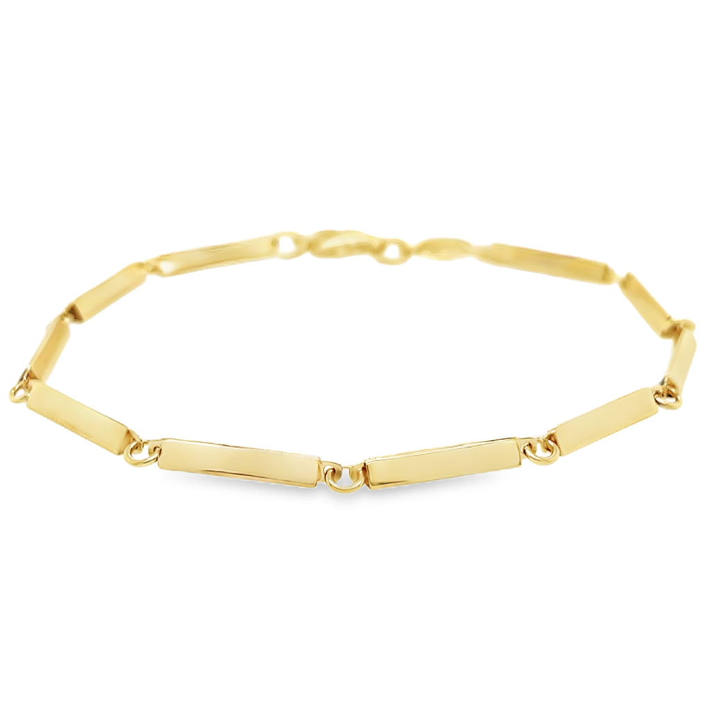 Yellow gold bracelet with tube links 2.6mm wide