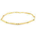 Yellow gold bracelet with tube links 2.6mm wide