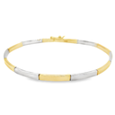 Bicolor gouden armband 3mm breed