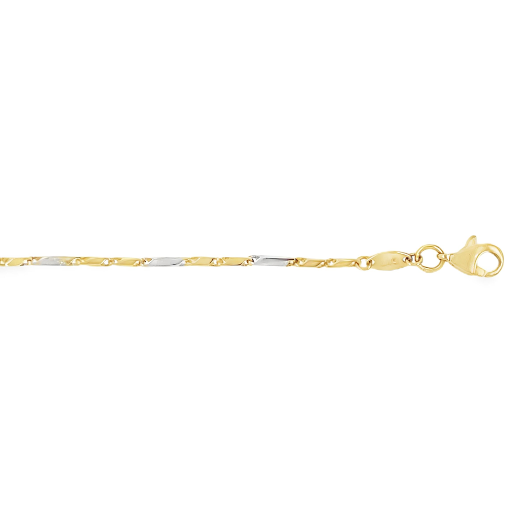 Bicolor gouden armband Fantasie 1,3mm