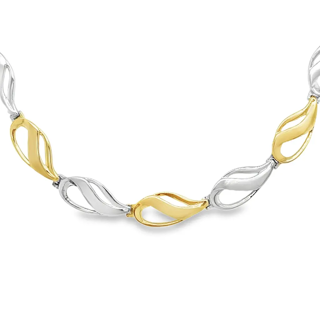 Bicolor gold necklace Fantasy 5.5mm wide